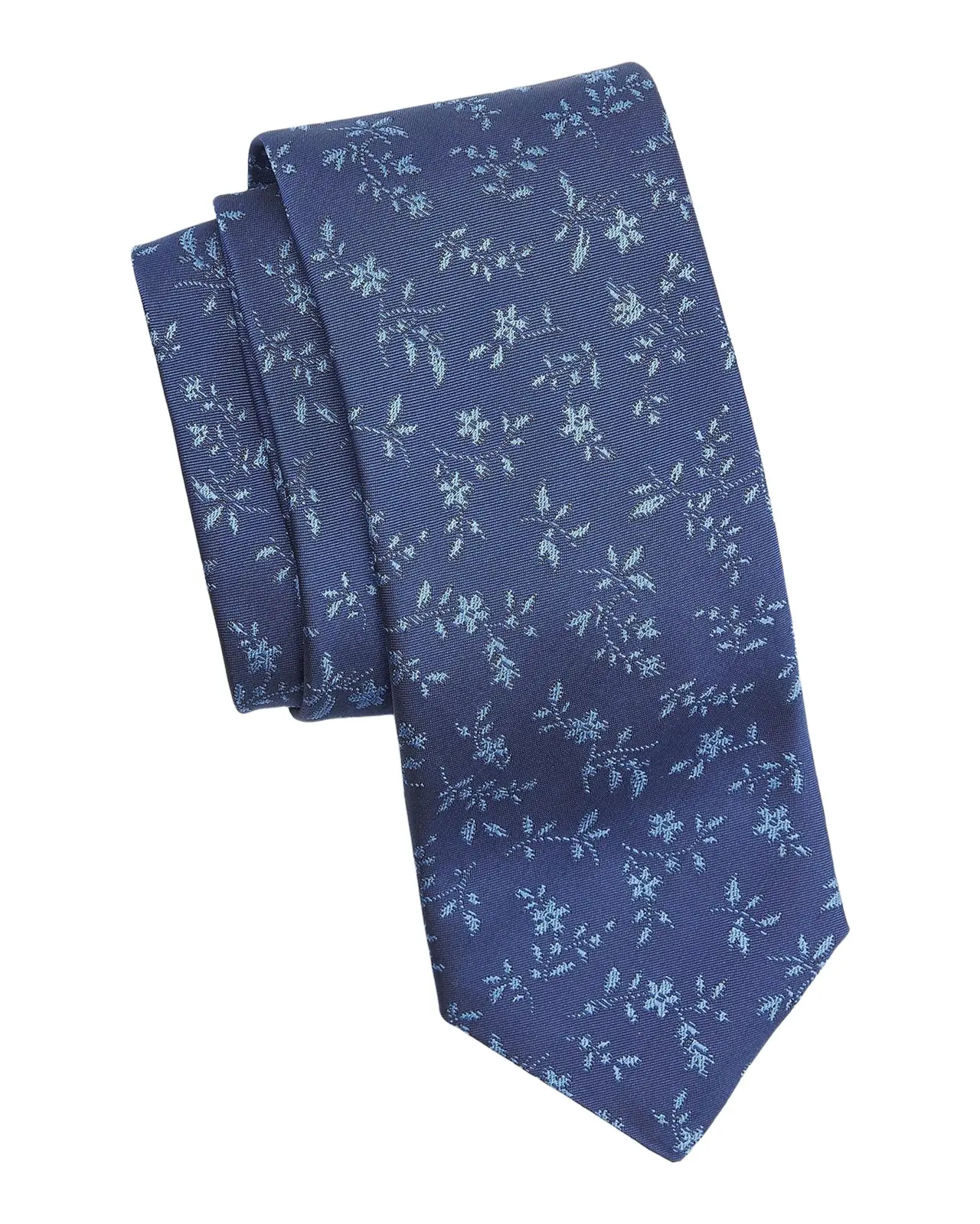 Canali Flower Print Silk Tie