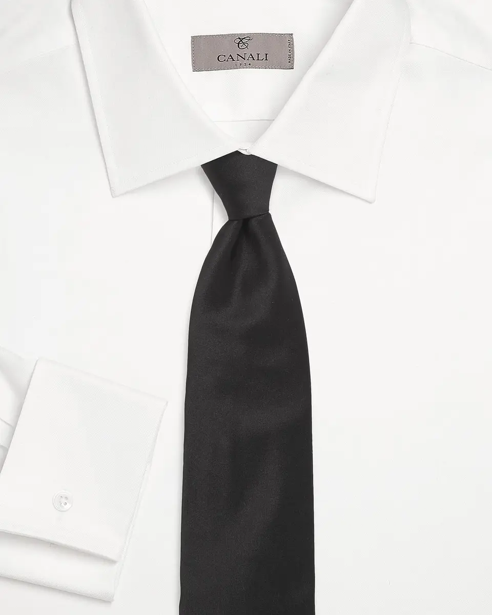 Canali Men's Solid Silk Tie | Thumbnail 2