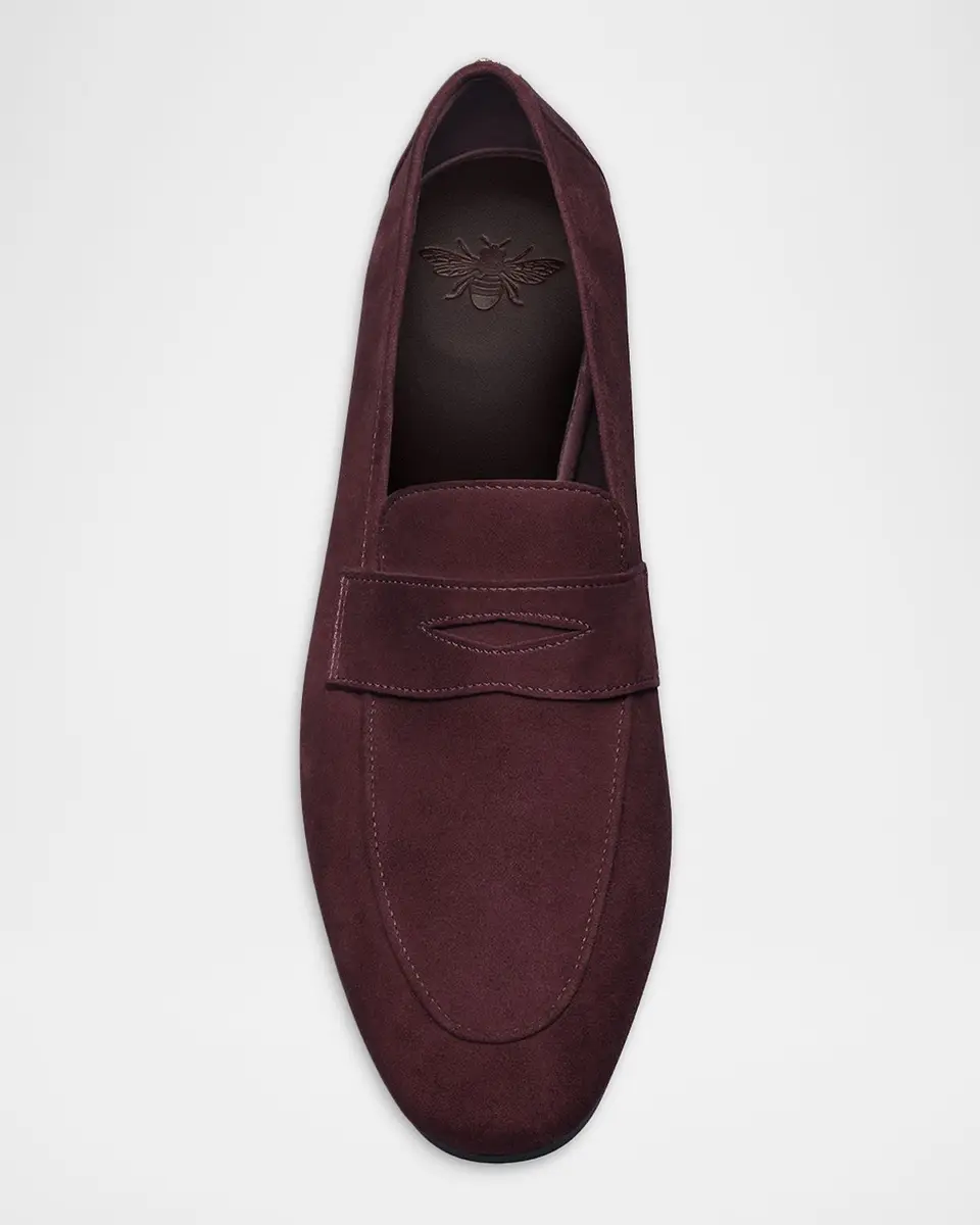 Bougeotte Flaneur Suede Penny Loafers | Thumbnail 3 Bougeotte Flaneur Suede Penny Loafers | Thumbnail 3