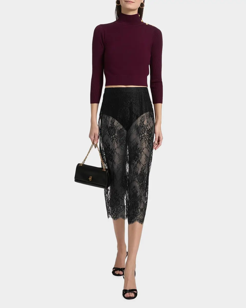 L'Agence Makena Sheer Floral Lace Pencil Skirt | Thumbnail 2 L'Agence Makena Sheer Floral Lace Pencil Skirt | Thumbnail 2