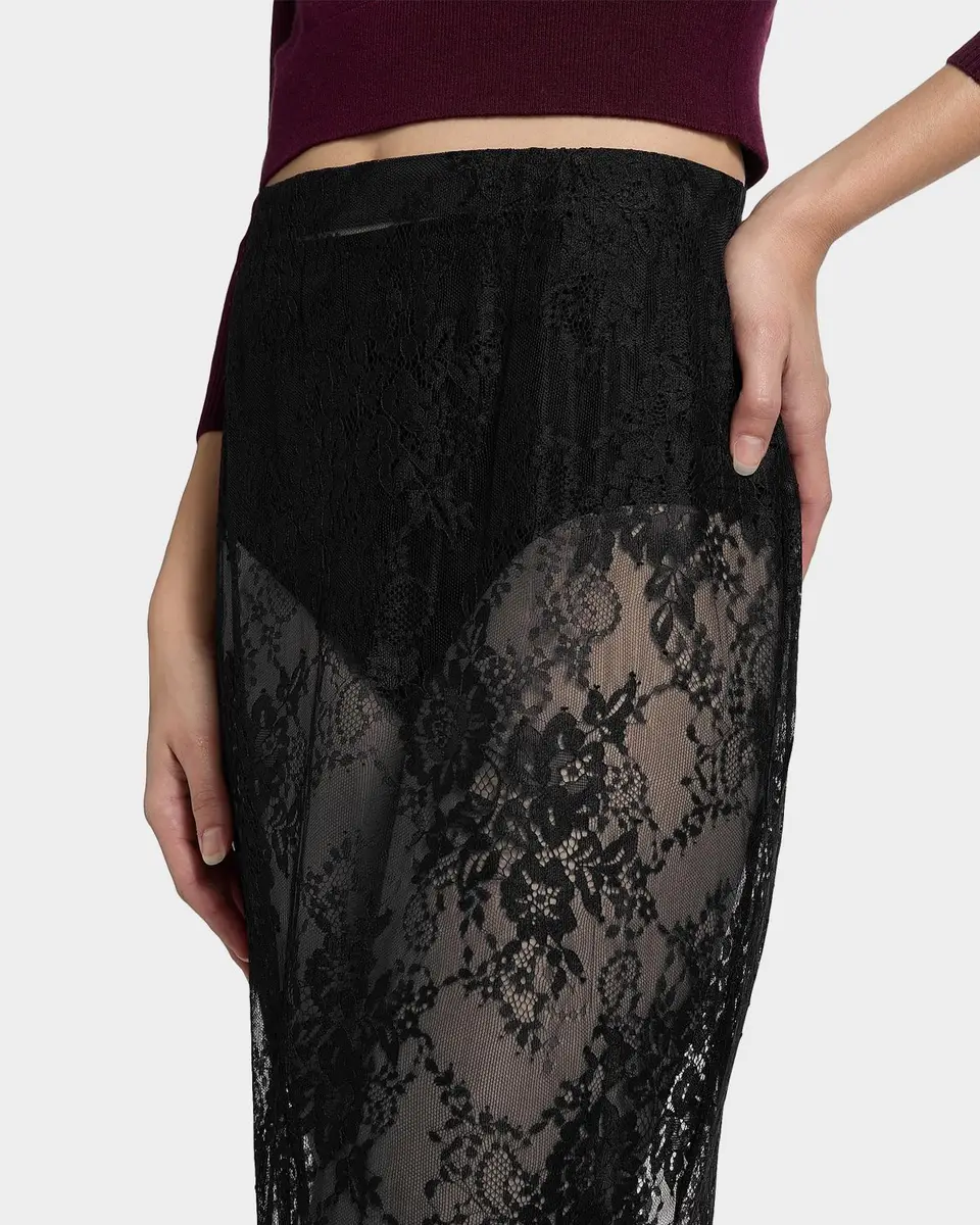 L'Agence Makena Sheer Floral Lace Pencil Skirt | Thumbnail 5 L'Agence Makena Sheer Floral Lace Pencil Skirt | Thumbnail 5