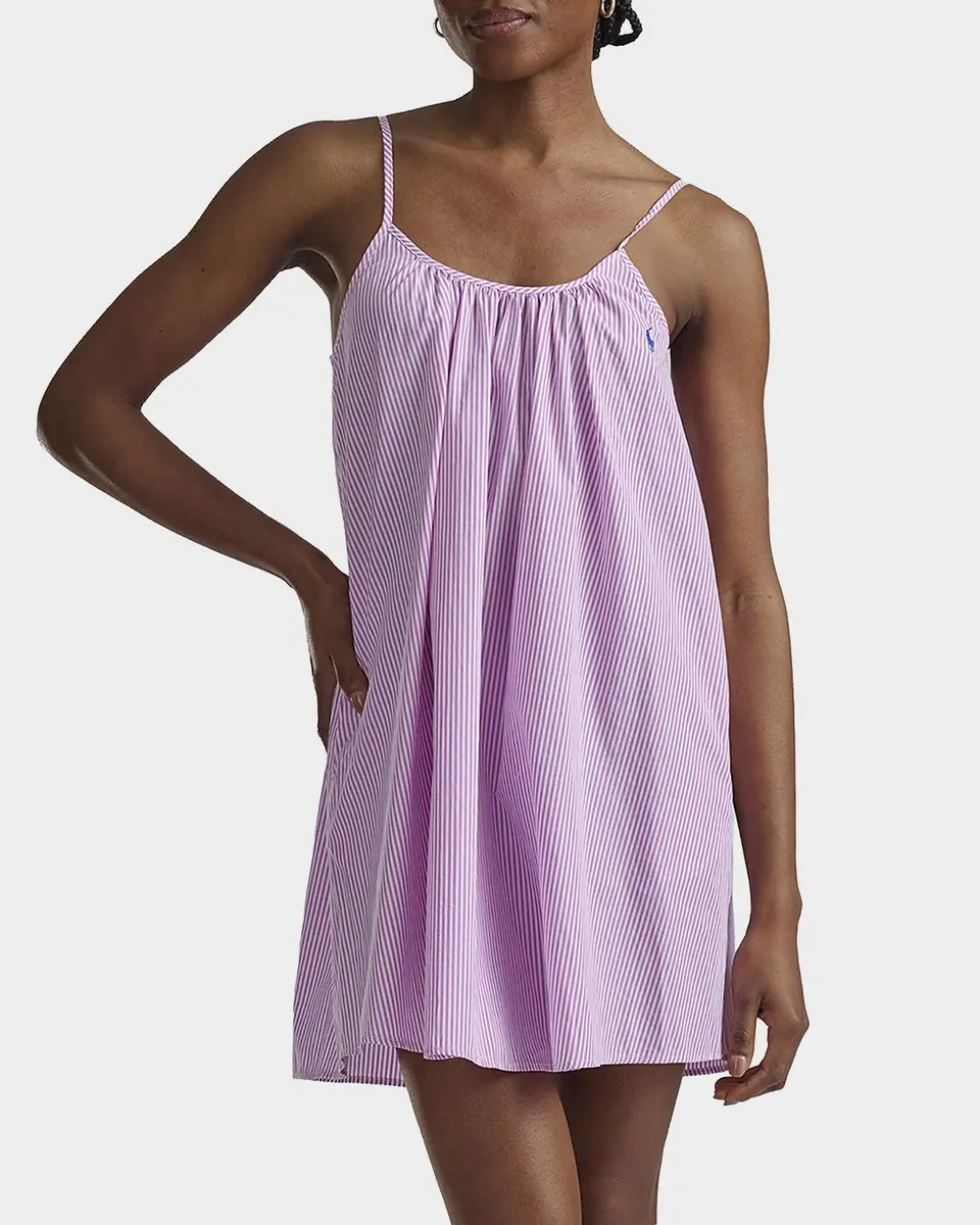 Polo Ralph Lauren Striped Cotton Gathered Mini Slipdress | Thumbnail 2 Polo Ralph Lauren Striped Cotton Gathered Mini Slipdress | Thumbnail 2