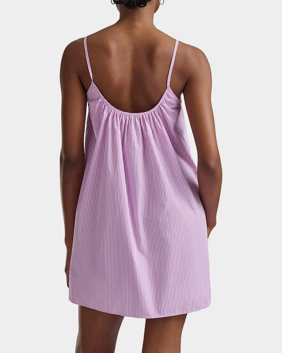 Polo Ralph Lauren Striped Cotton Gathered Mini Slipdress | Thumbnail 3 Polo Ralph Lauren Striped Cotton Gathered Mini Slipdress | Thumbnail 3