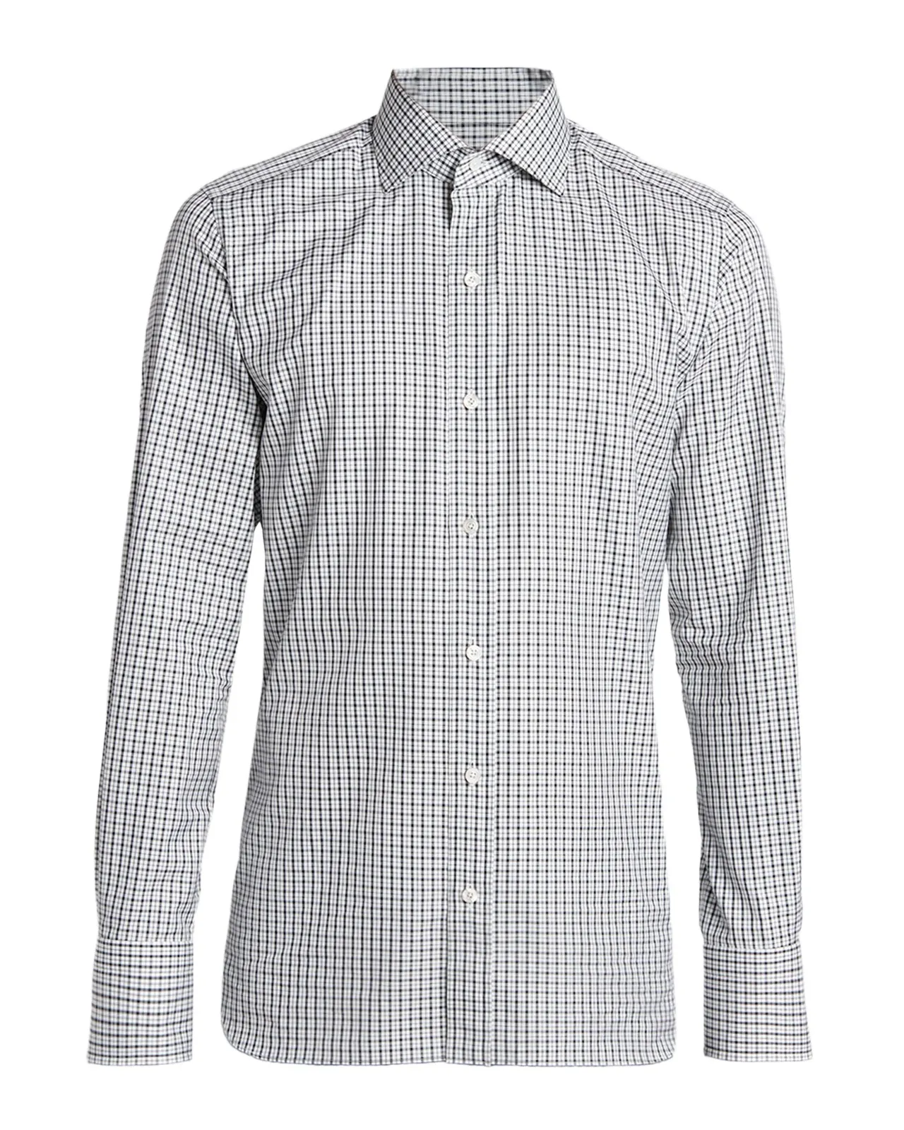 Tom Ford Men's Cotton Grid Check Dress Shirt