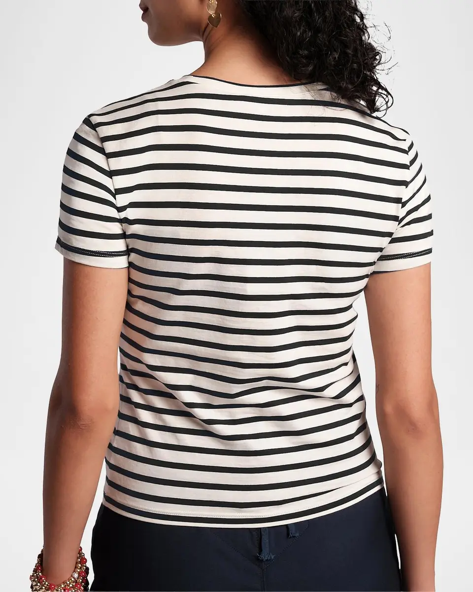 Frances Valentine Super Striped Pima Cotton T-Shirt | Thumbnail 2