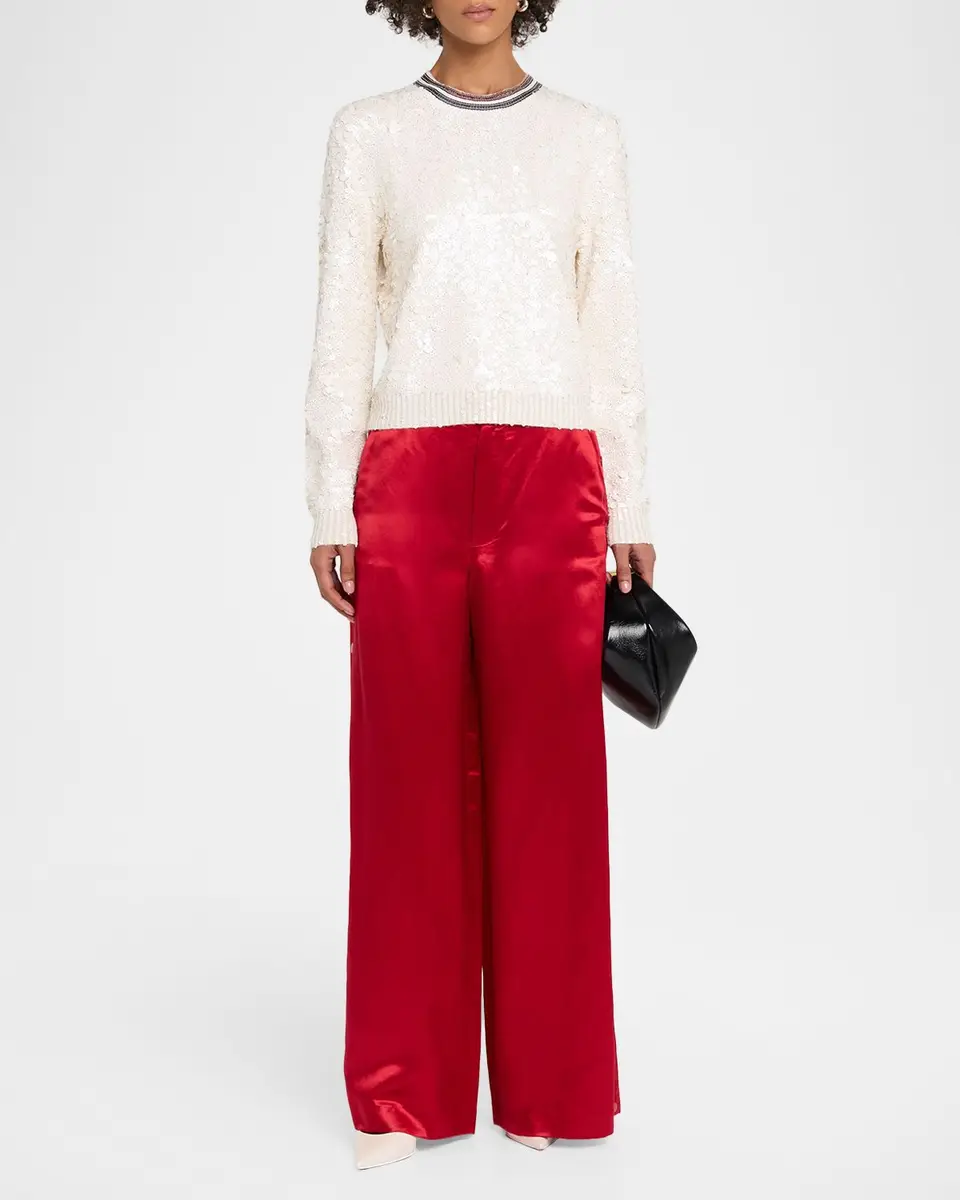 CYNTHIA ROWLEY Sequin Crewneck Sweater | Thumbnail 2 CYNTHIA ROWLEY Sequin Crewneck Sweater | Thumbnail 2