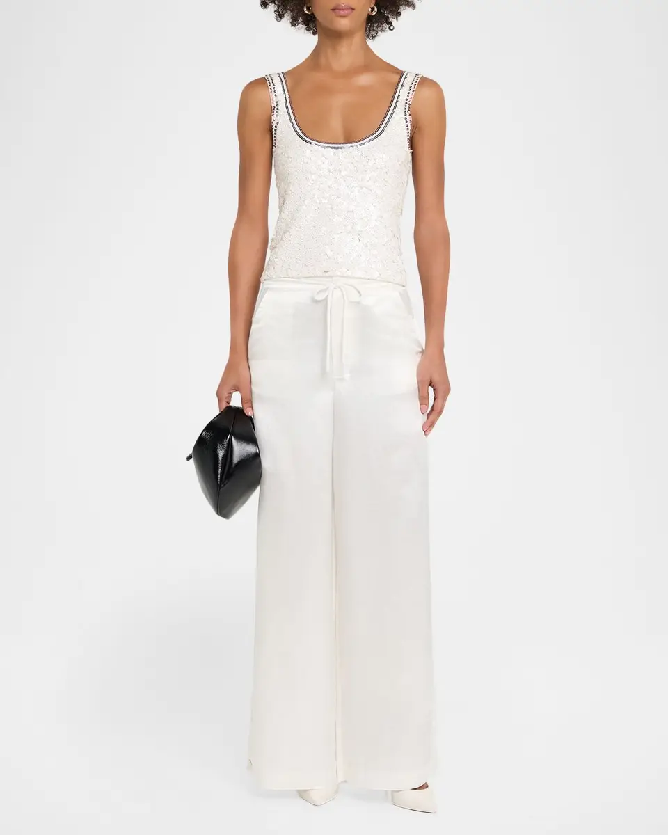 CYNTHIA ROWLEY Cropped Sequin Tank Top | Thumbnail 2 CYNTHIA ROWLEY Cropped Sequin Tank Top | Thumbnail 2