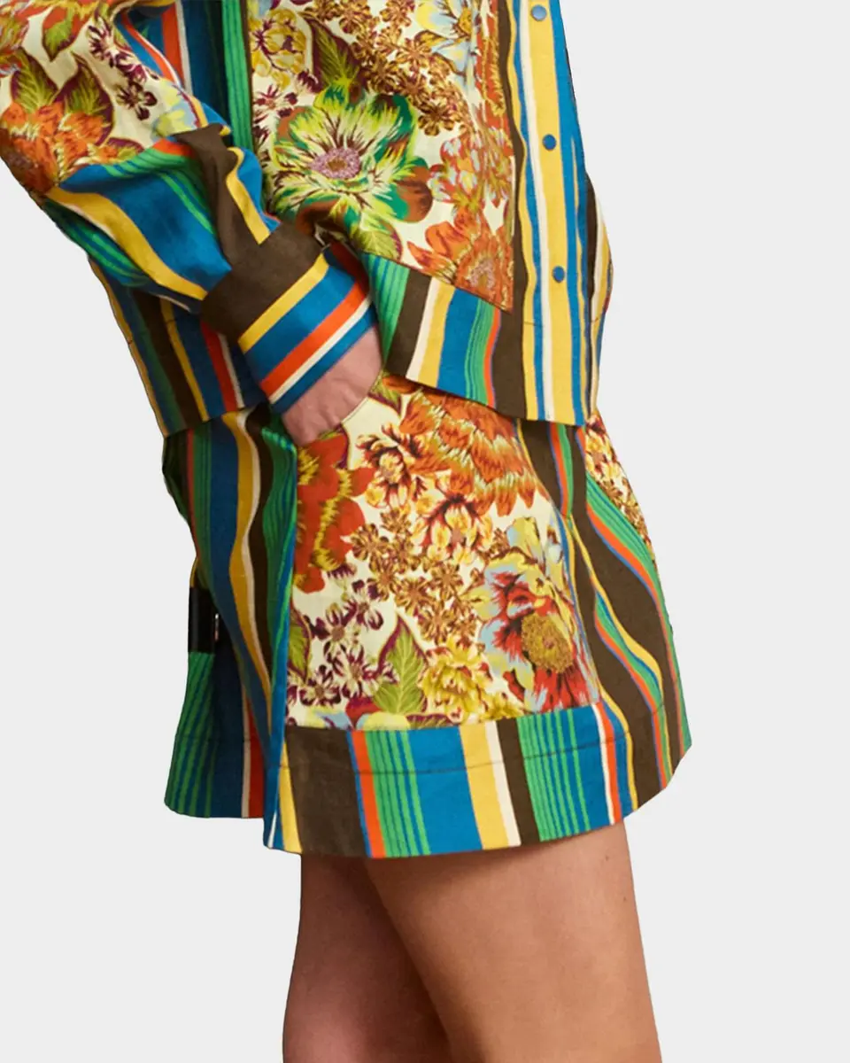 ALÉMAIS Charlie Graphic Linen Mini Skirt | Thumbnail 6