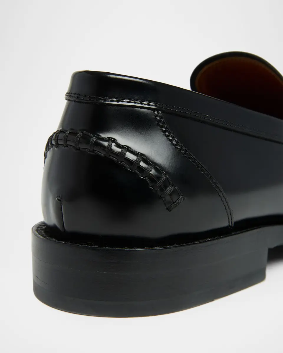 Dolce & Gabbana Men's Corsaro Logo Plaque Leather Penny Loafers | Thumbnail 5 Dolce & Gabbana Men's Corsaro Logo Plaque Leather Penny Loafers | Thumbnail 5
