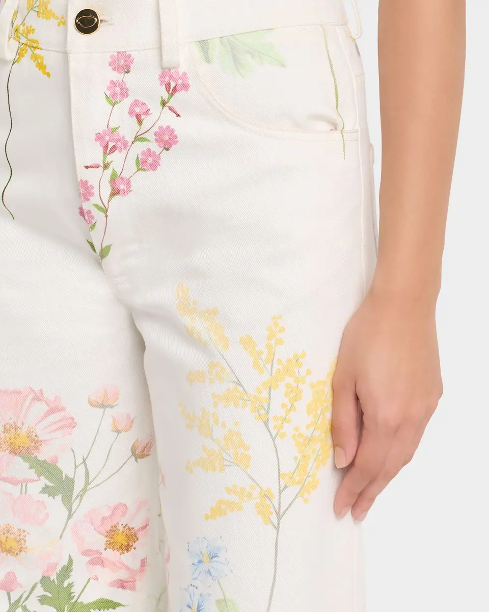 Oscar de la Renta Faded Mixed Botanical Straight-Leg Ankle Pants | Thumbnail 5 Oscar de la Renta Faded Mixed Botanical Straight-Leg Ankle Pants | Thumbnail 5