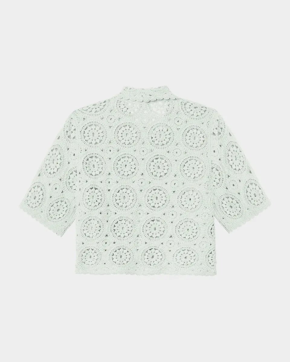 FRAME Crochet Cotton Boxy-Fit Top | Thumbnail 7 FRAME Crochet Cotton Boxy-Fit Top | Thumbnail 7