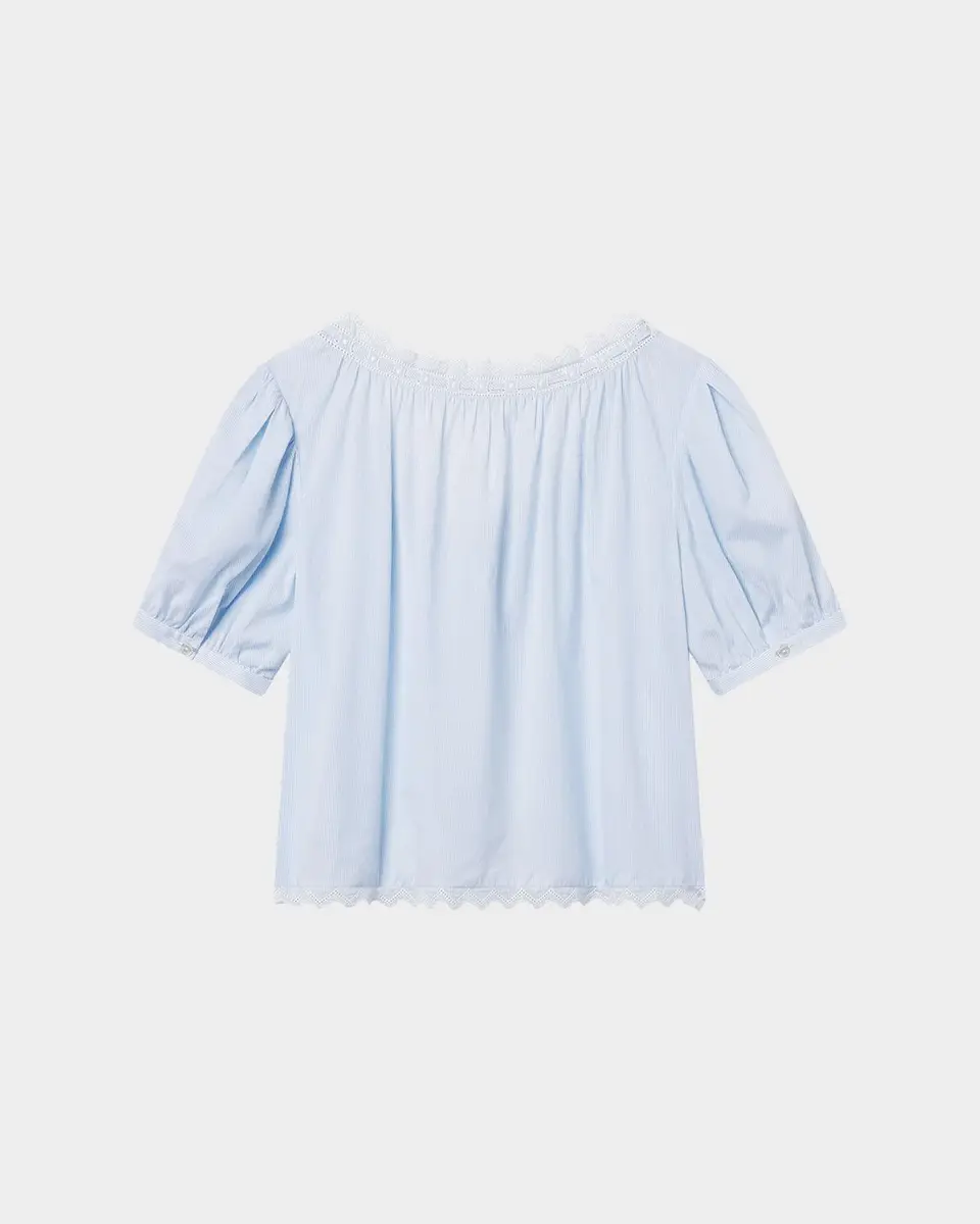 Frame The Serene Striped Cotton Top | Thumbnail 7 Frame The Serene Striped Cotton Top | Thumbnail 7
