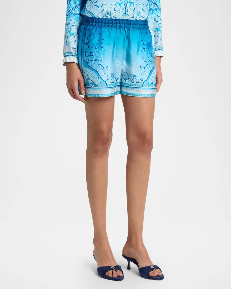 Casablanca Gradient Egyptian Rug Silk Shorts | Thumbnail 4 Casablanca Gradient Egyptian Rug Silk Shorts | Thumbnail 4