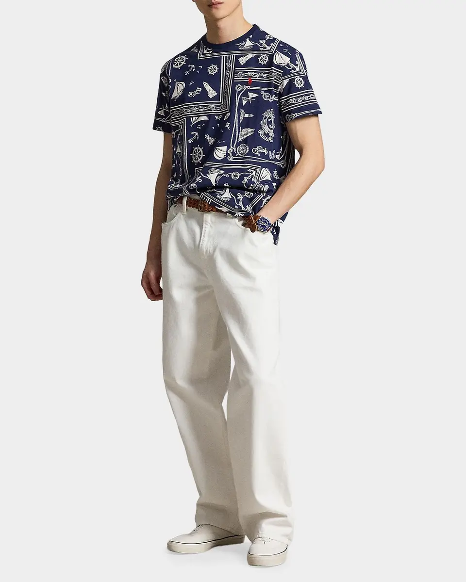 Polo Ralph Lauren Men's Bandana Cotton Jersey T-Shirt | Thumbnail 2 Polo Ralph Lauren Men's Bandana Cotton Jersey T-Shirt | Thumbnail 2