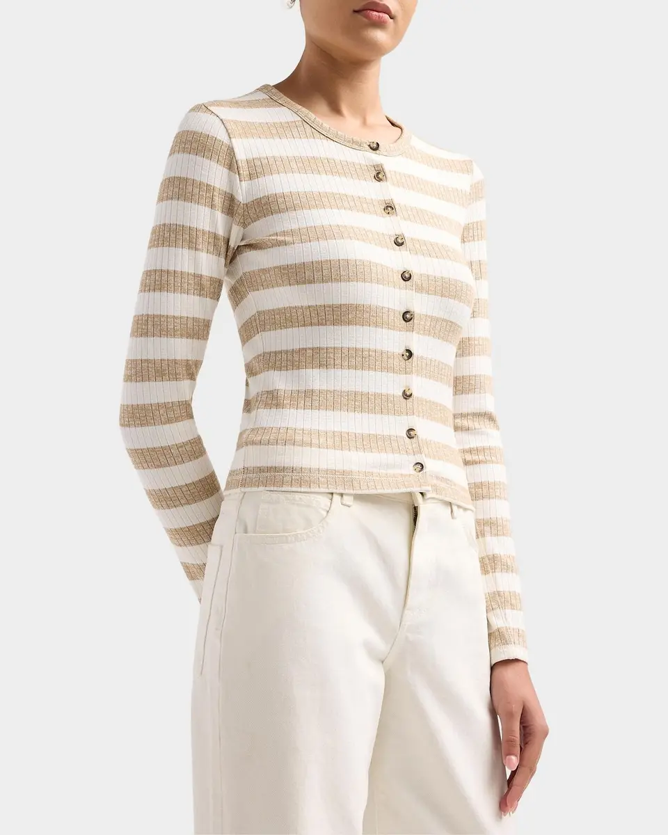 rag & bone Striped Rib-Knit Cardigan | Thumbnail 3 rag & bone Striped Rib-Knit Cardigan | Thumbnail 3