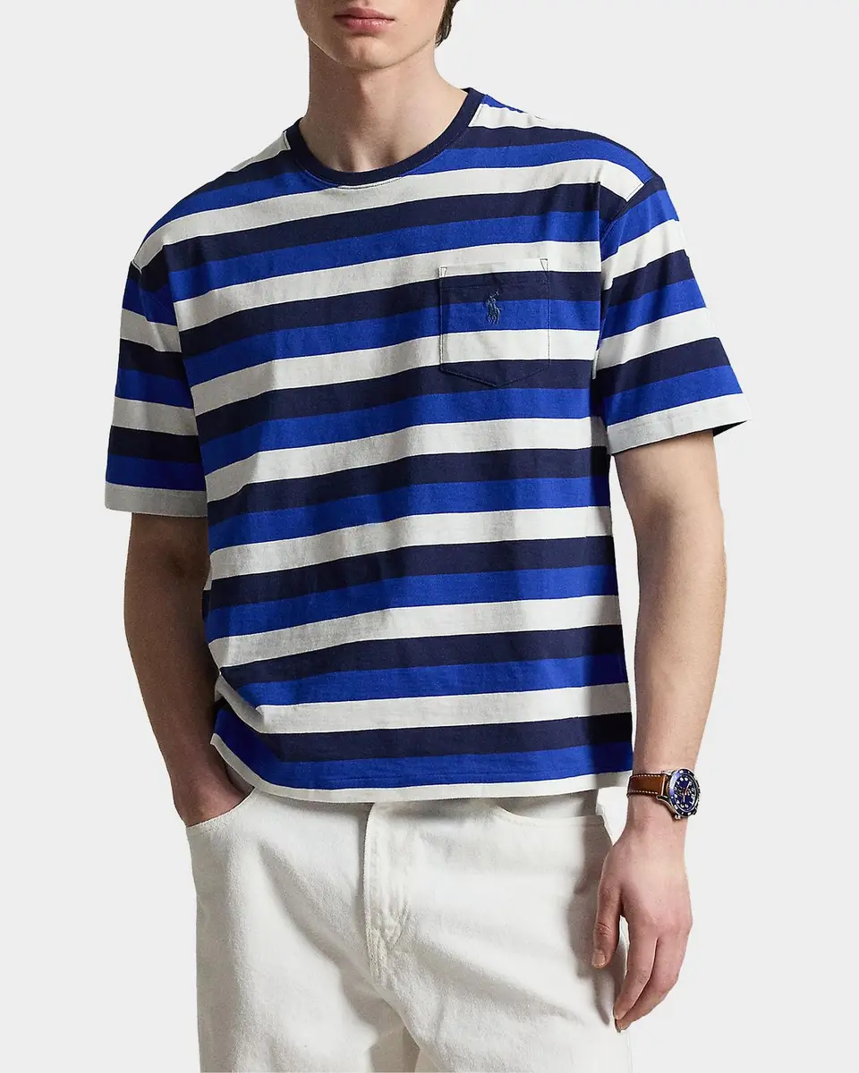 Polo Ralph Lauren Men's Striped Cotton T-Shirt | Thumbnail 4