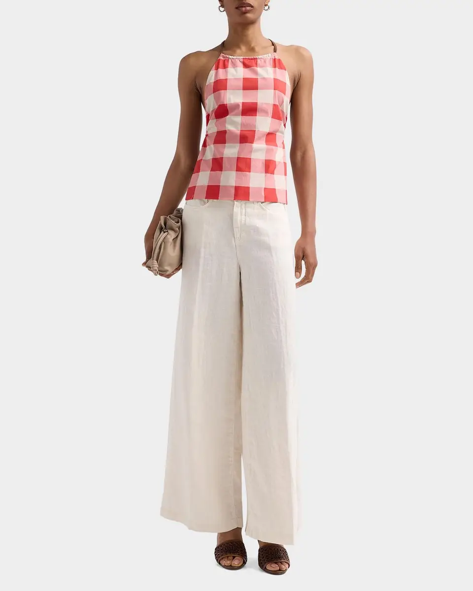 SEROYA Deza Check Halter Top | Thumbnail 2