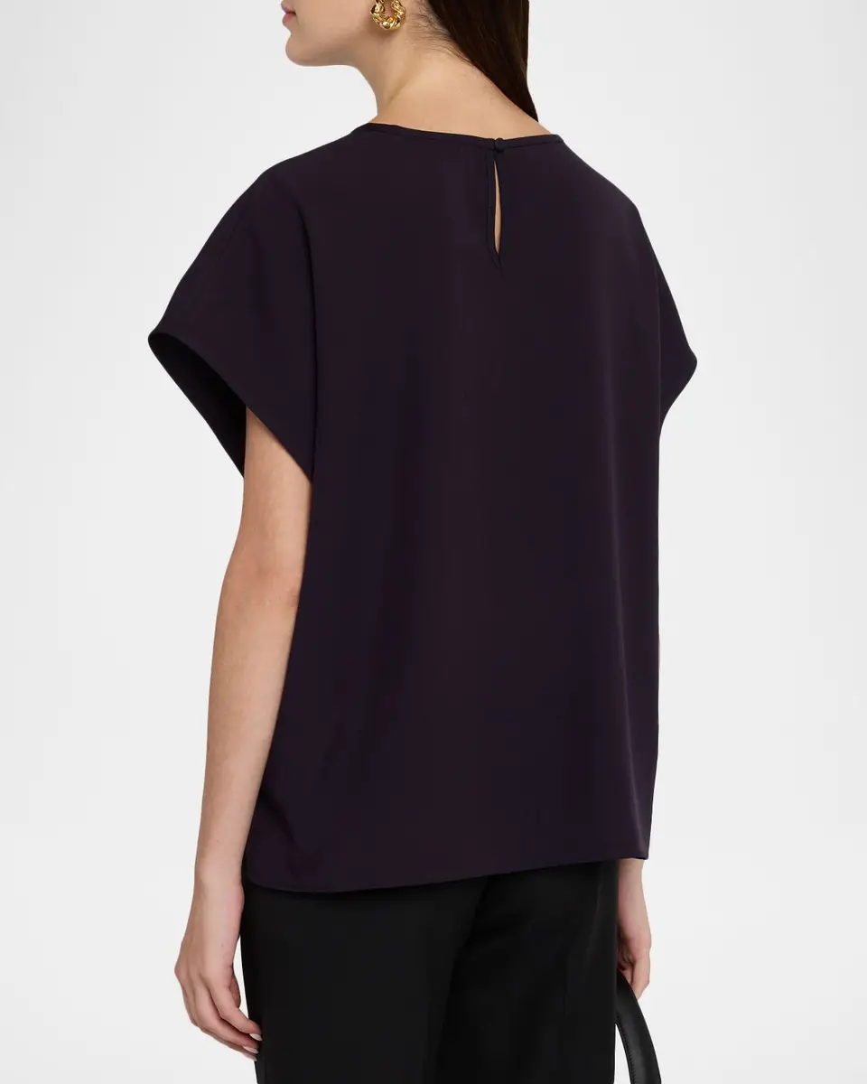 Emporio Armani V-Neck Cady Top | Thumbnail 3 Emporio Armani V-Neck Cady Top | Thumbnail 3