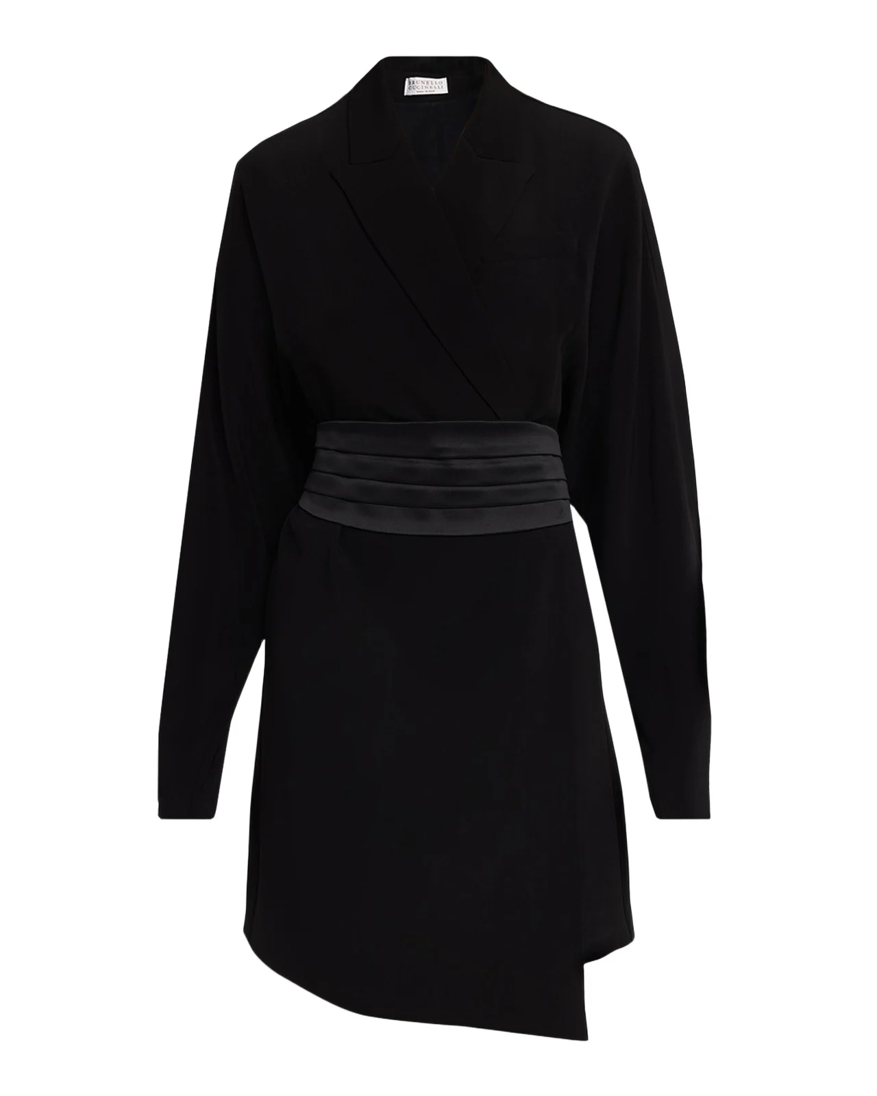 Cummerbund Dolman-Sleeve Mini Wrap Dress Cummerbund Dolman-Sleeve Mini Wrap Dress