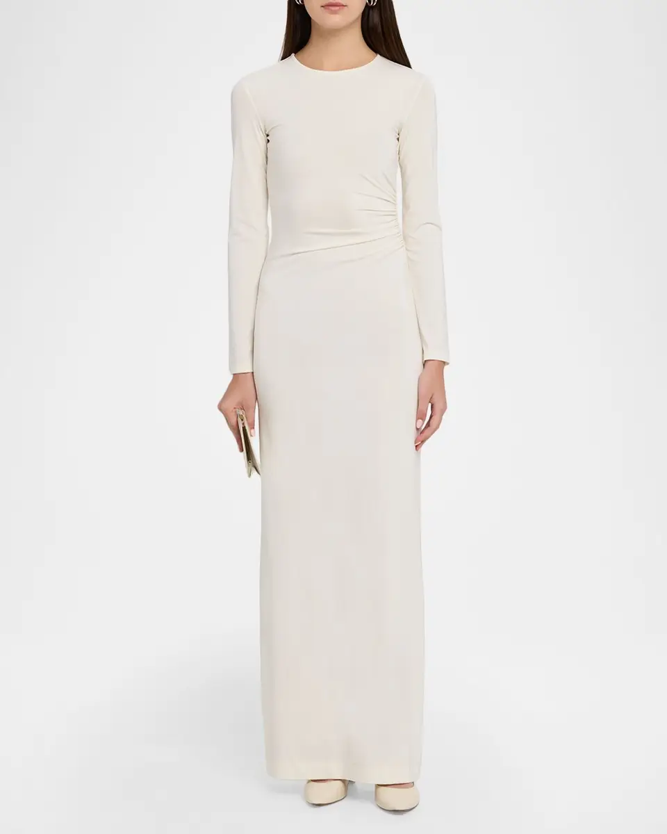Emporio Armani Ruched Jersey Column Gown | Thumbnail 2
