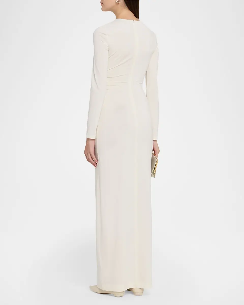 Emporio Armani Ruched Jersey Column Gown | Thumbnail 3