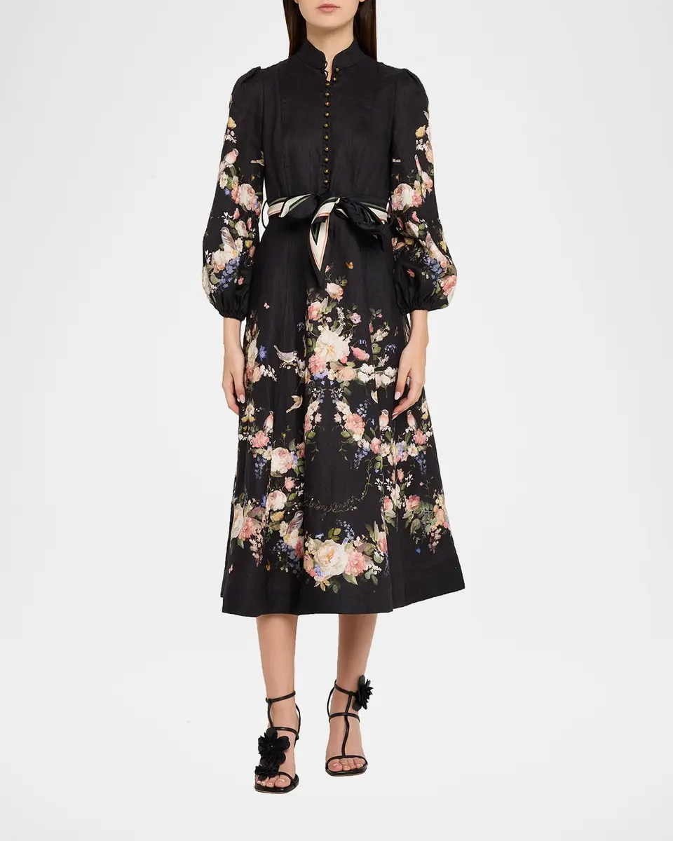 Zimmermann Valiant Buttoned Midi Dress | Thumbnail 2 Zimmermann Valiant Buttoned Midi Dress | Thumbnail 2