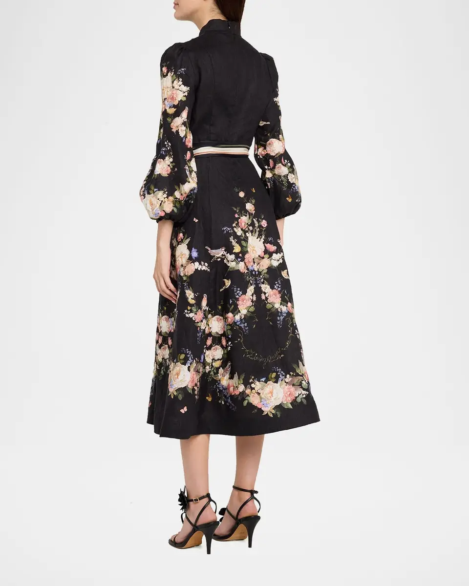Zimmermann Valiant Buttoned Midi Dress | Thumbnail 3 Zimmermann Valiant Buttoned Midi Dress | Thumbnail 3