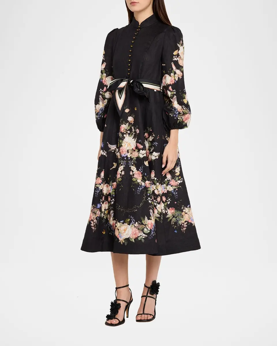 Zimmermann Valiant Buttoned Midi Dress | Thumbnail 4 Zimmermann Valiant Buttoned Midi Dress | Thumbnail 4