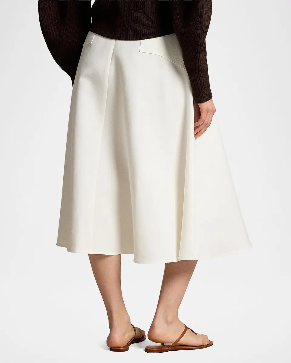 Polo Ralph Lauren Cotton-Wool A-Line Midi Skirt | Thumbnail 3 Polo Ralph Lauren Cotton-Wool A-Line Midi Skirt | Thumbnail 3
