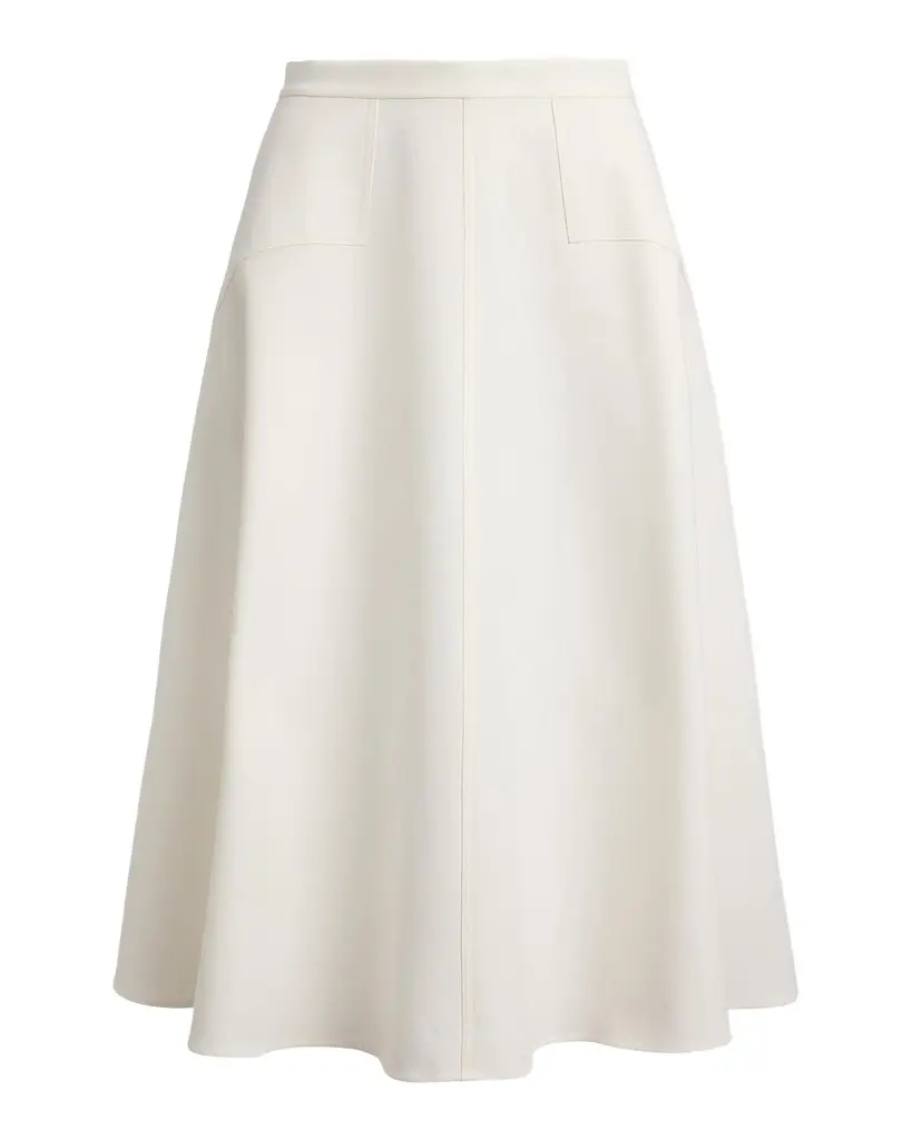 Polo Ralph Lauren Cotton-Wool A-Line Midi Skirt | Image 1 Polo Ralph Lauren Cotton-Wool A-Line Midi Skirt | Image 1