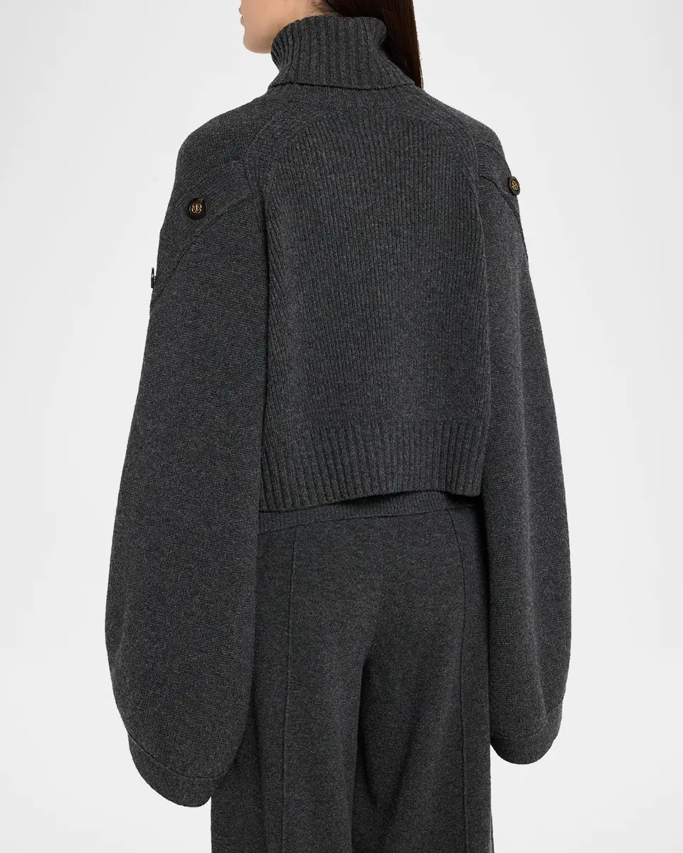 Zimmermann Valiant Buttoned Turtleneck Sweater | Thumbnail 3 Zimmermann Valiant Buttoned Turtleneck Sweater | Thumbnail 3