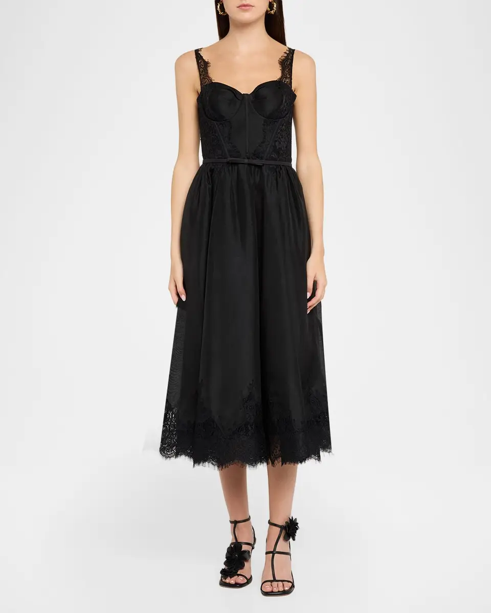 Zimmermann Valiant Lace-Trim Corset Dress | Thumbnail 2 Zimmermann Valiant Lace-Trim Corset Dress | Thumbnail 2