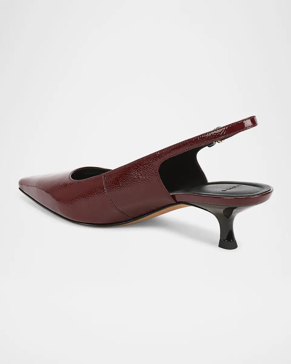 Vince 45mm Sabra Patent Leather Slingback Pumps | Thumbnail 3 Vince 45mm Sabra Patent Leather Slingback Pumps | Thumbnail 3