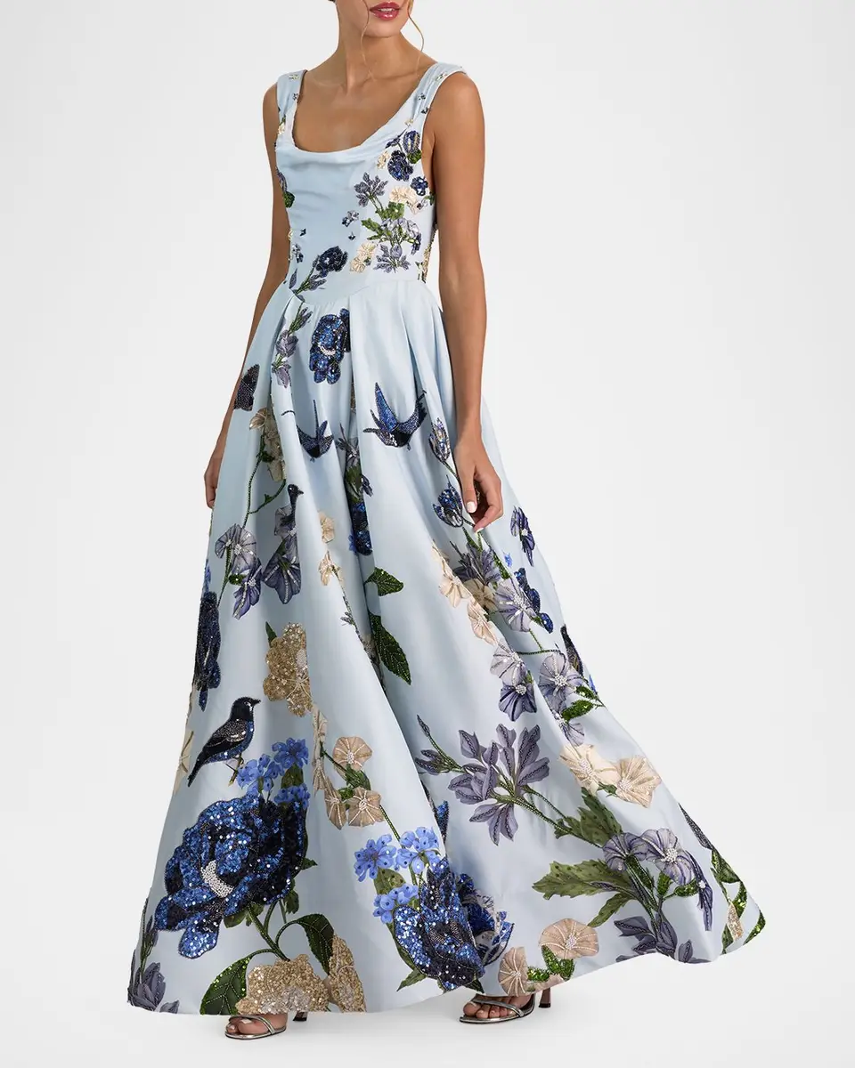 Alice + Olivia Estrella Embellished Maxi Dress | Thumbnail 4