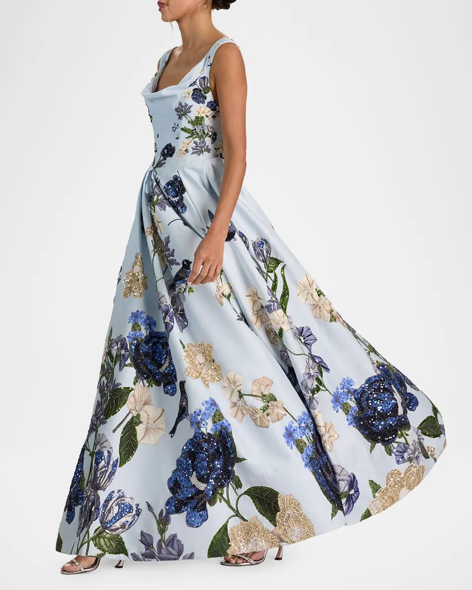 Alice + Olivia Estrella Embellished Maxi Dress | Thumbnail 6