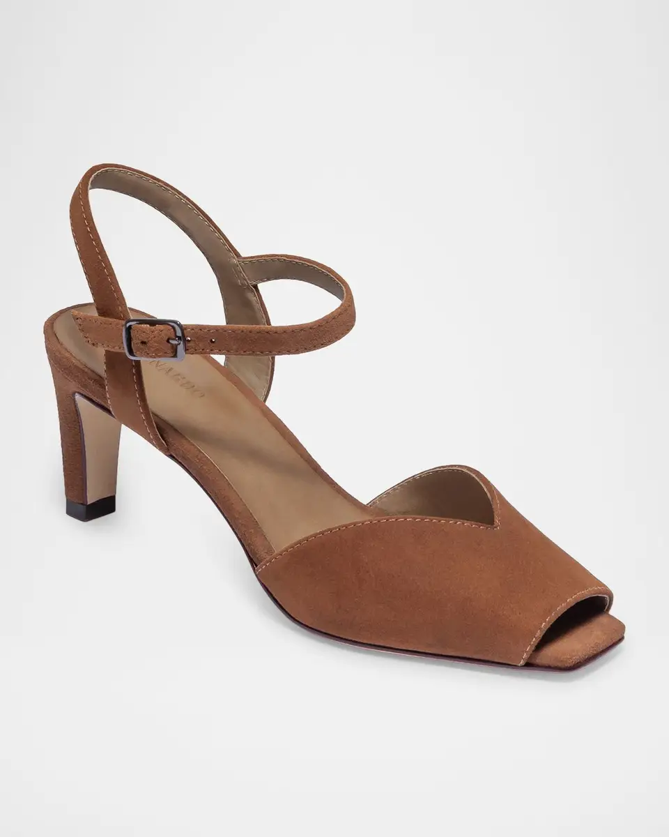 Bernardo 65mm Hartley Suede Ankle-Strap Sandals | Thumbnail 2