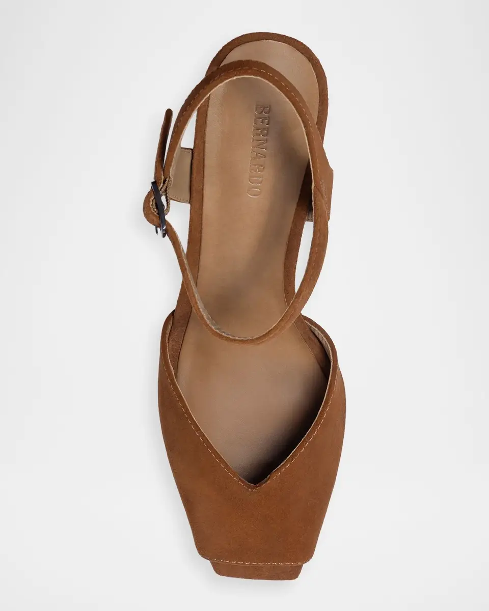 Bernardo 65mm Hartley Suede Ankle-Strap Sandals | Thumbnail 3