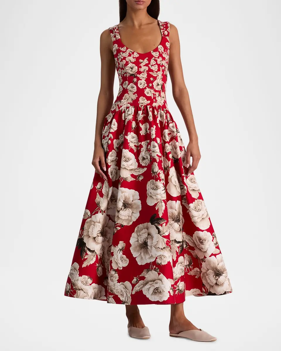 Alice + Olivia Oriana Floral Drop-Waist Maxi Dress | Thumbnail 2 Alice + Olivia Oriana Floral Drop-Waist Maxi Dress | Thumbnail 2