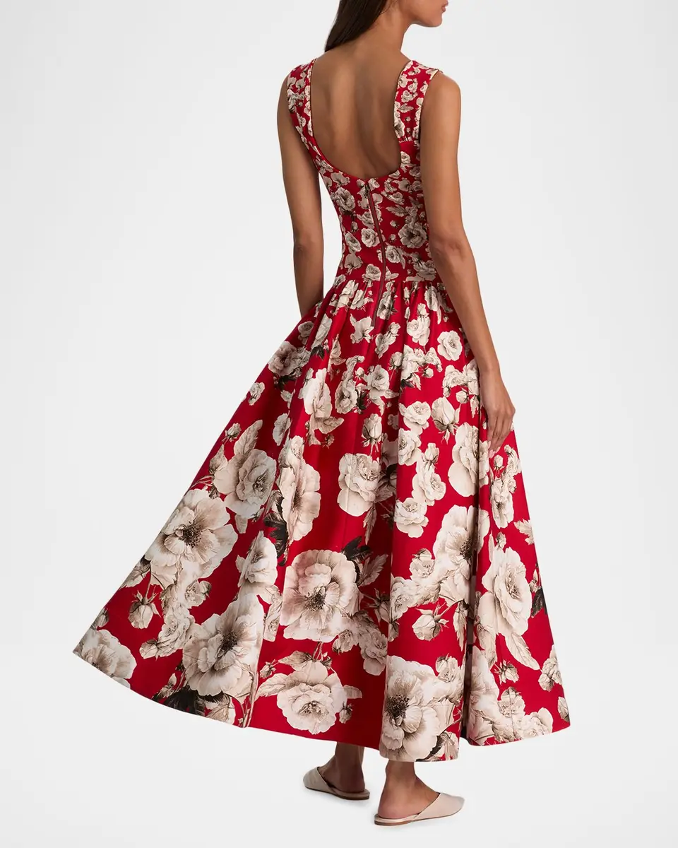Alice + Olivia Oriana Floral Drop-Waist Maxi Dress | Thumbnail 3 Alice + Olivia Oriana Floral Drop-Waist Maxi Dress | Thumbnail 3