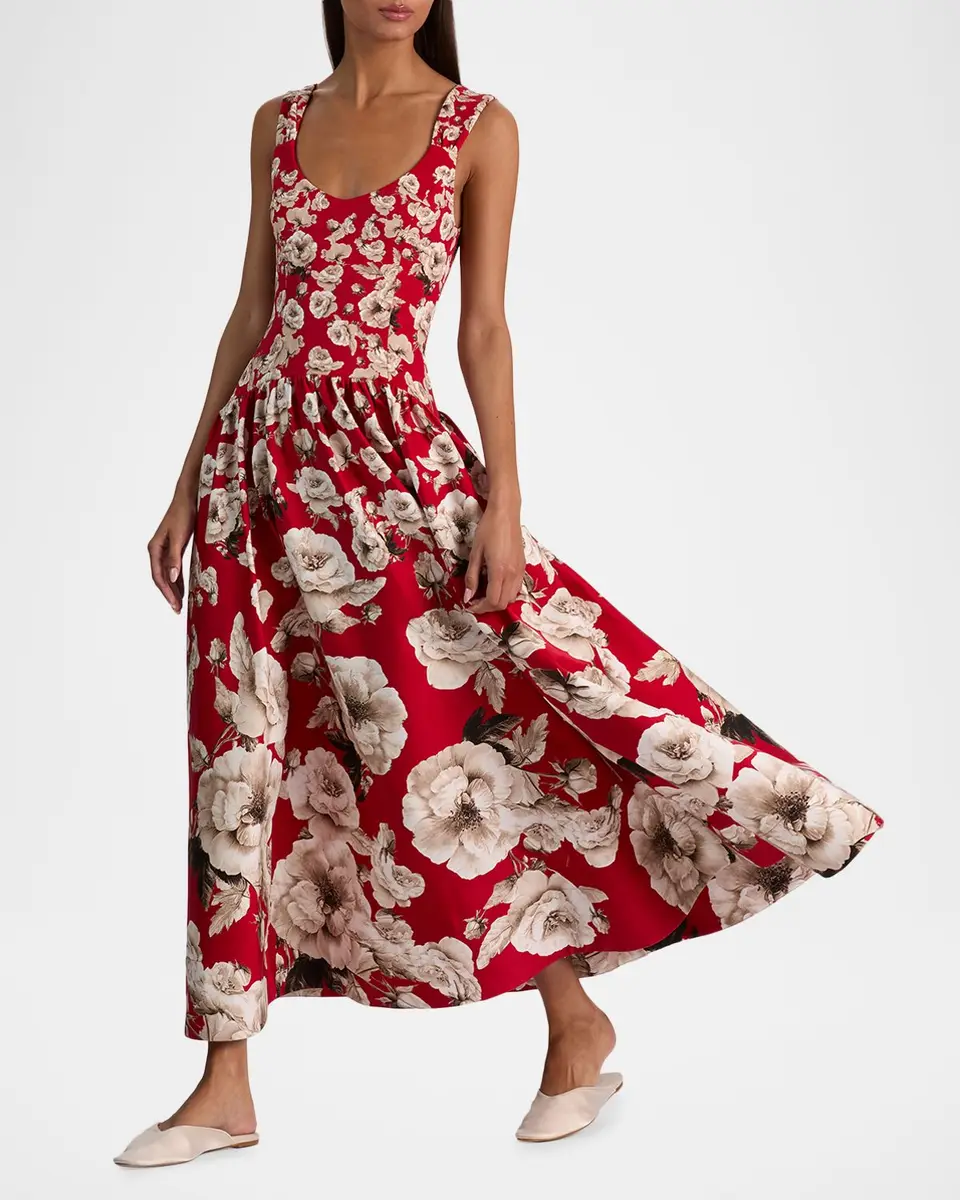Alice + Olivia Oriana Floral Drop-Waist Maxi Dress | Thumbnail 4 Alice + Olivia Oriana Floral Drop-Waist Maxi Dress | Thumbnail 4