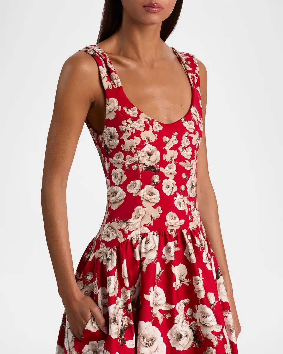Alice + Olivia Oriana Floral Drop-Waist Maxi Dress | Thumbnail 5 Alice + Olivia Oriana Floral Drop-Waist Maxi Dress | Thumbnail 5