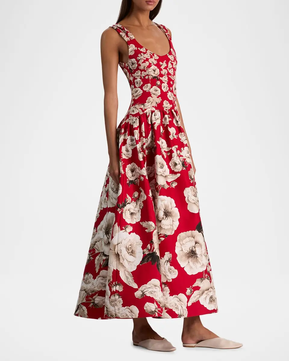 Alice + Olivia Oriana Floral Drop-Waist Maxi Dress | Thumbnail 6 Alice + Olivia Oriana Floral Drop-Waist Maxi Dress | Thumbnail 6