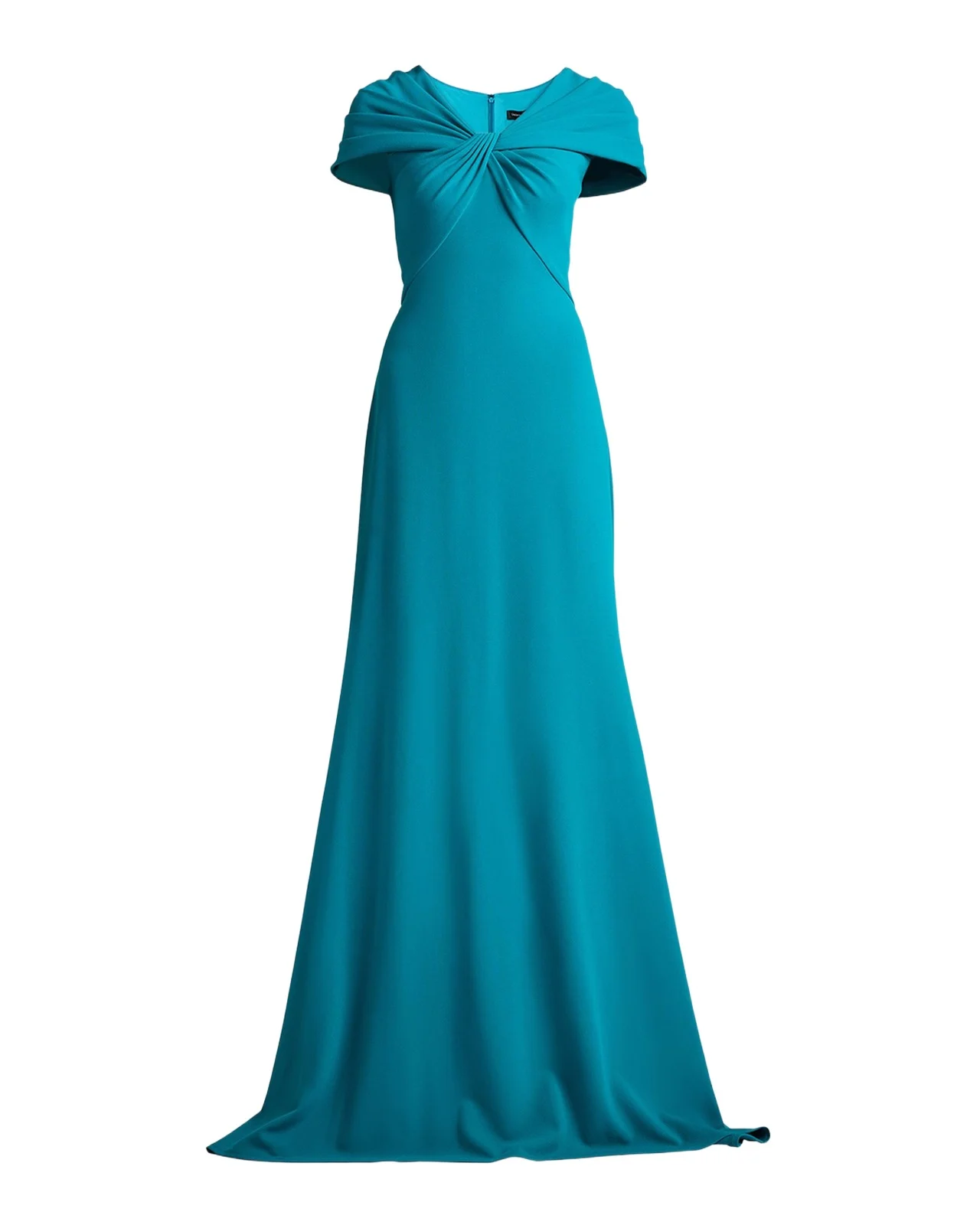 Twist-Front Crepe Trumpet Gown Twist-Front Crepe Trumpet Gown