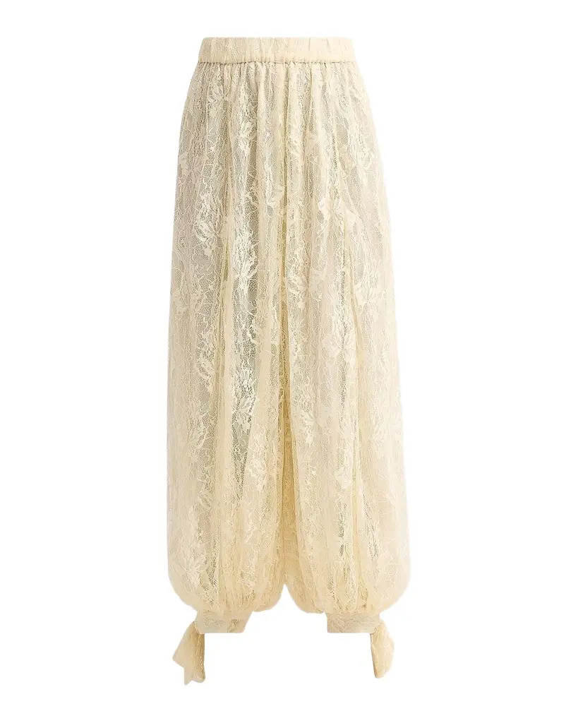 Hemant & Nandita Floral Lace Parachute Pants | Image 1 Hemant & Nandita Floral Lace Parachute Pants | Image 1
