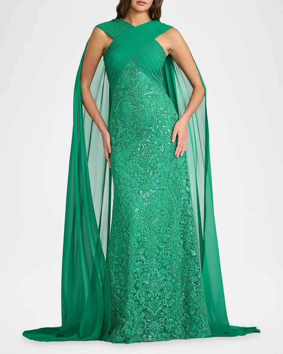 Tadashi Shoji Albioin Sequined Crisscross Sash Gown | Thumbnail 2 Tadashi Shoji Albioin Sequined Crisscross Sash Gown | Thumbnail 2