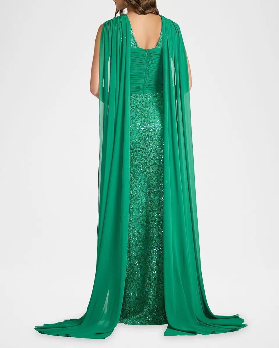 Tadashi Shoji Albioin Sequined Crisscross Sash Gown | Thumbnail 3 Tadashi Shoji Albioin Sequined Crisscross Sash Gown | Thumbnail 3