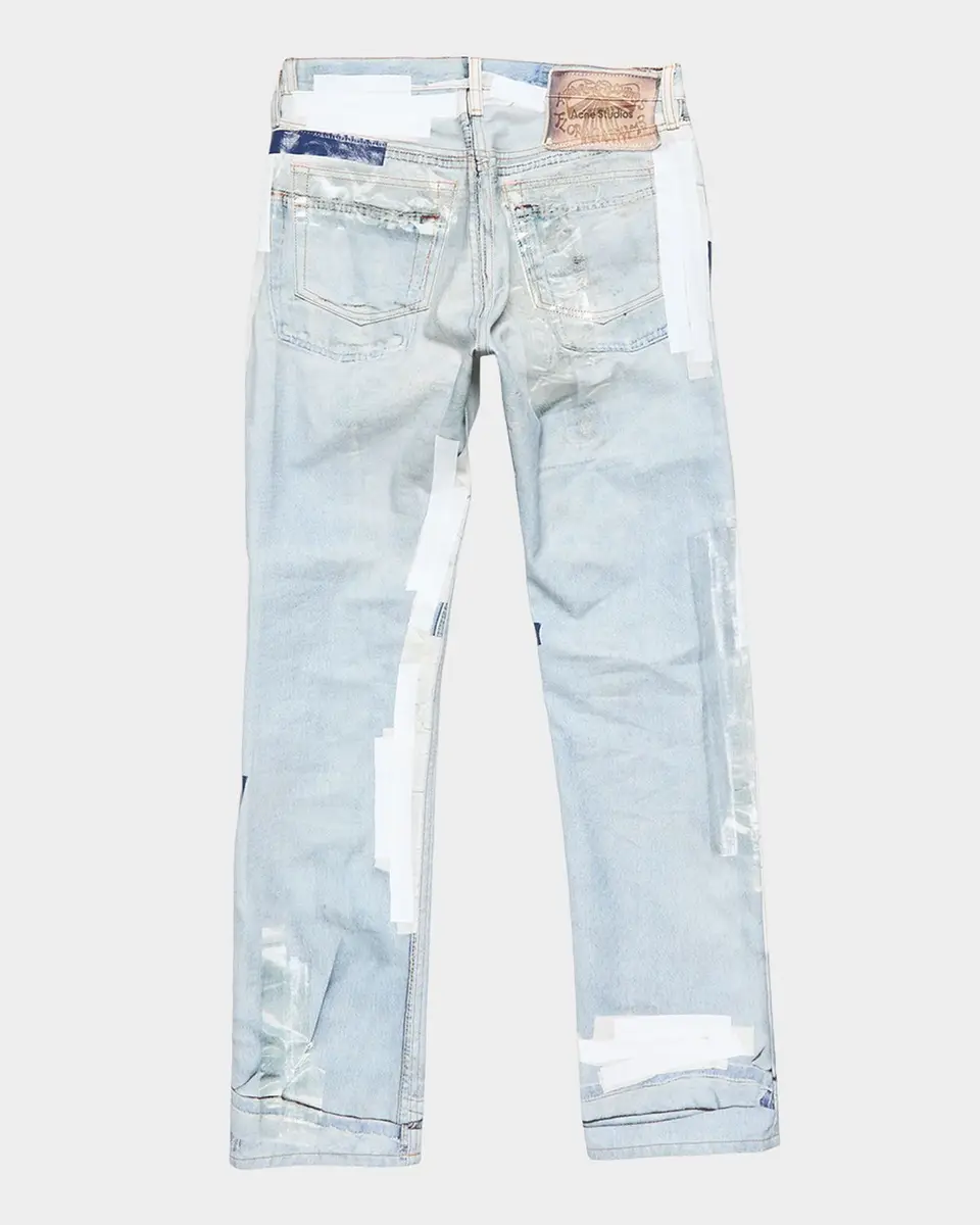 Acne Studios Men's 1996 Trompe-Loeil Tape Straight Leg Jeans | Thumbnail 2 Acne Studios Men's 1996 Trompe-Loeil Tape Straight Leg Jeans | Thumbnail 2