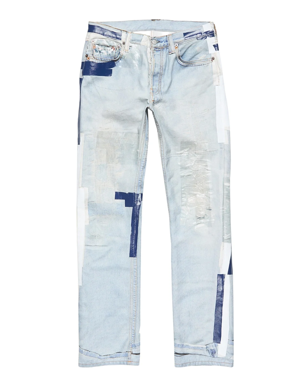Acne Studios Men's 1996 Trompe-Loeil Tape Straight Leg Jeans