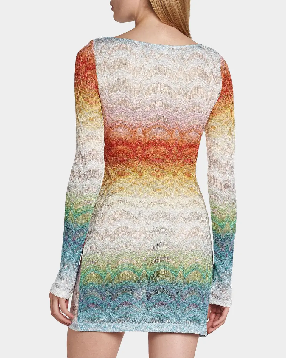 Missoni Zig Zag Knit Mini Dress Coverup | Thumbnail 3 Missoni Zig Zag Knit Mini Dress Coverup | Thumbnail 3