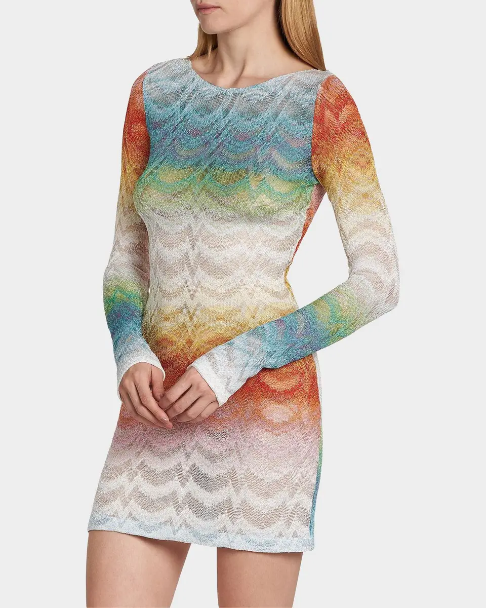 Missoni Zig Zag Knit Mini Dress Coverup | Thumbnail 6 Missoni Zig Zag Knit Mini Dress Coverup | Thumbnail 6
